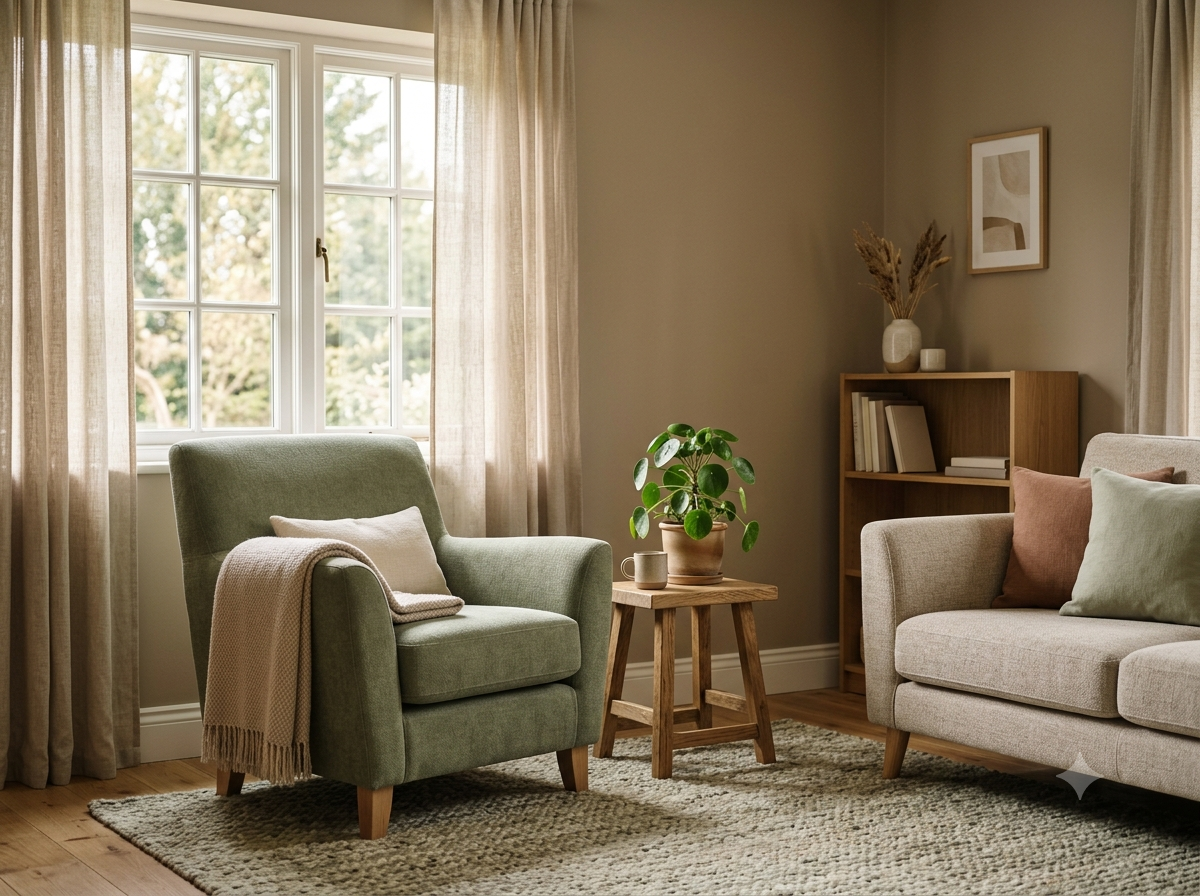 El espacio de consulta presencial, con sillón verde